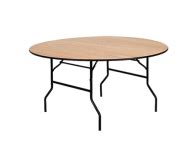 60" Round Wood Folding Table - 1st Class Party and Events Rentals