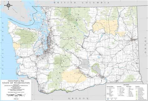 Washington national parks, forests and monuments map