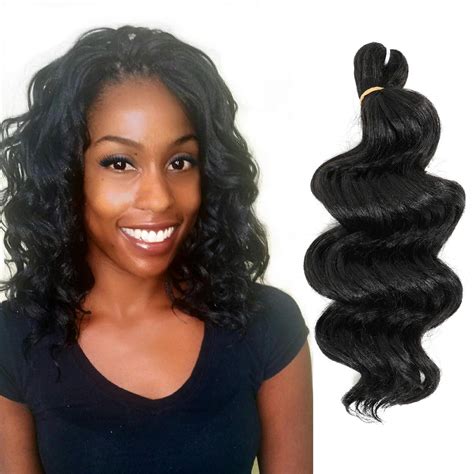 Buy 7 Packs Ocean Wave Crochet Hair Pre Looped Curly, 8-9 Inch Black Ocean Wave Braids Deep Wave ...