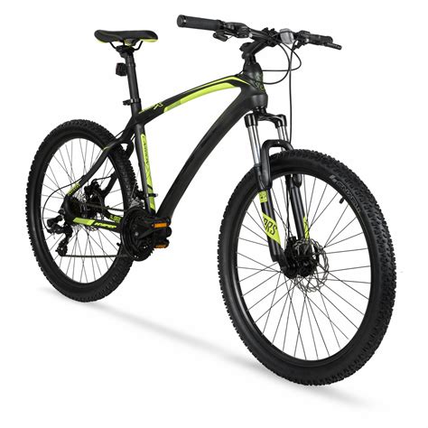 Hyper Bicycles 26" Carbon Fiber Men's Mountain Bike, Black/Green - Walmart.com