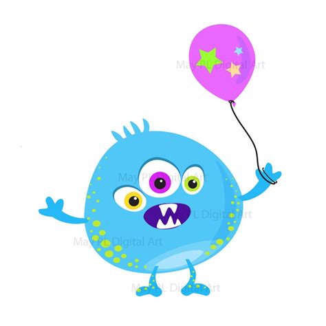 Blue monster clip art designability – Clipartix