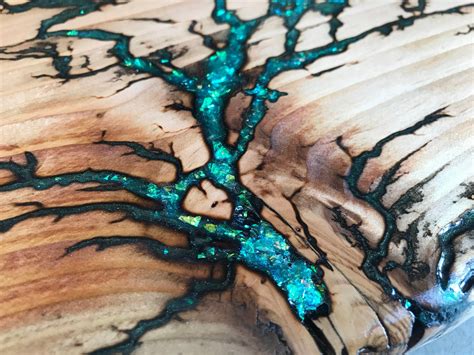 Lichtenberg Electrocuted Wood Fractile Alder With Halographic | Etsy | Resin wall art, Resin in ...