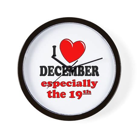 December 19th Wall Clock by shallowval