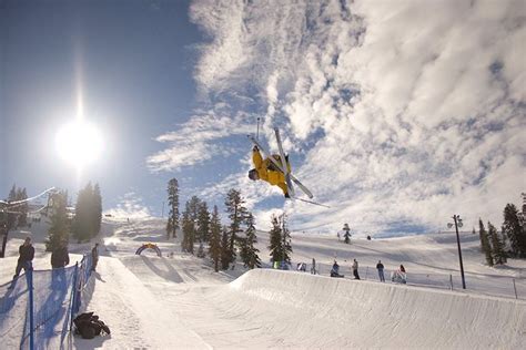 Alpine skiing Boreal Mountain Truckee California USA