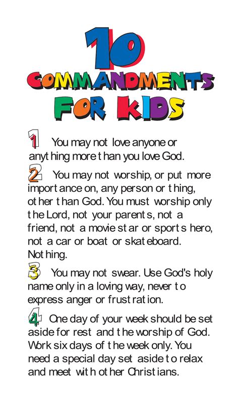 10 Commandments for Kids | Open Church Foundation