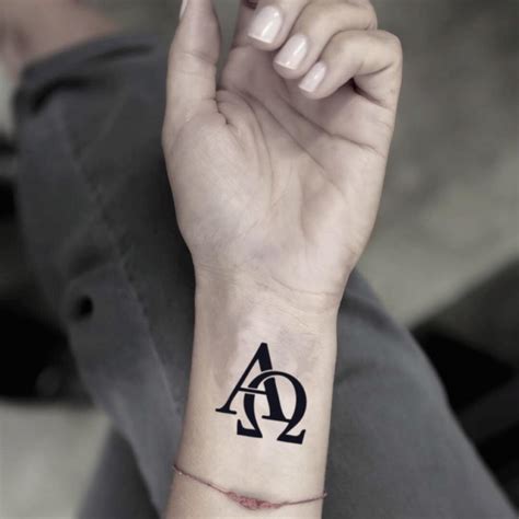 Alpha Omega Temporary Tattoo Sticker - OhMyTat