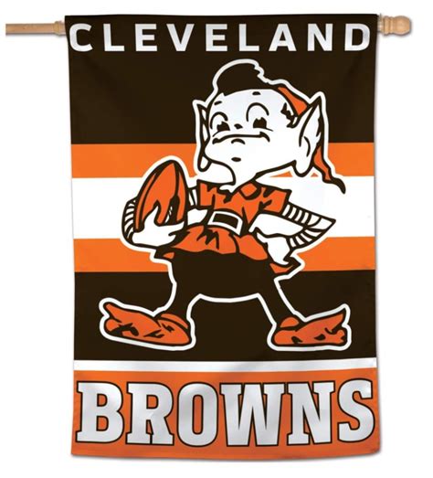 Cleveland Browns Retro Elf Vertical Flag - 28" x 40" - Everything Buckeyes