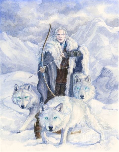 Skaði Art Print Norse Goddess Painting Skadi Winter Wolves | Etsy