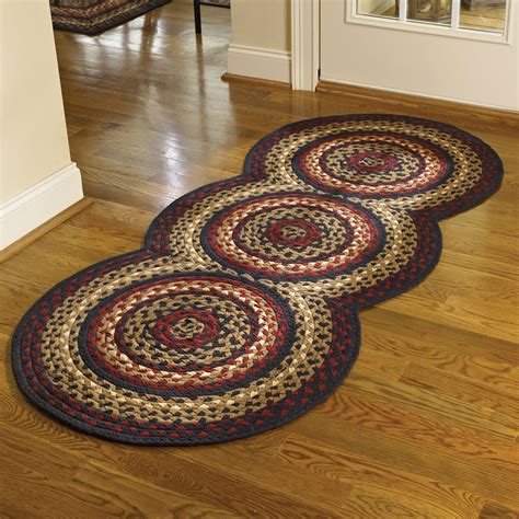 Country Park Designs Black Cotton Braided Area Rug Red Cream - Walmart ...