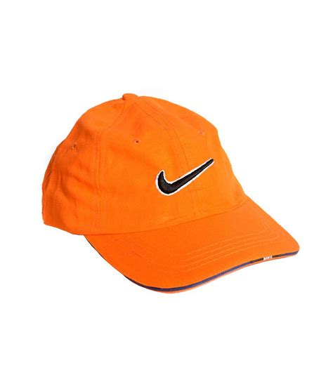 Nike Orange Cotton Baseball Cap Men - Buy Online @ Rs. | Snapdeal