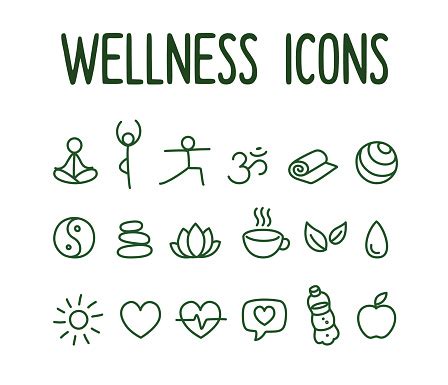 Wellness Icons Stock Illustration - Download Image Now - Wellbeing, Icon, Doodle - iStock