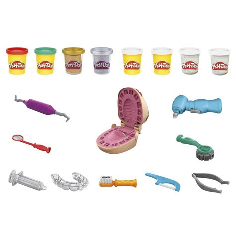 Play-Doh Drill 'n Fill Dentist Toy for Kids 3 Years and Up with 8 ...