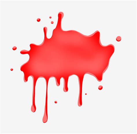 Black Paint Splatter Clipart Hd PNG, Cartoon Red Paint Splatter Illustration, Red Liquid, Paint ...