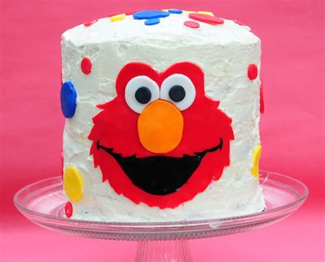 Elmo Cake With a Rainbow Cake Surprise Inside