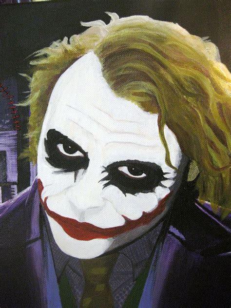 The Joker acrylic painting. Dark Knight Joker. Heath Ledger. Batman. | Heath ledger