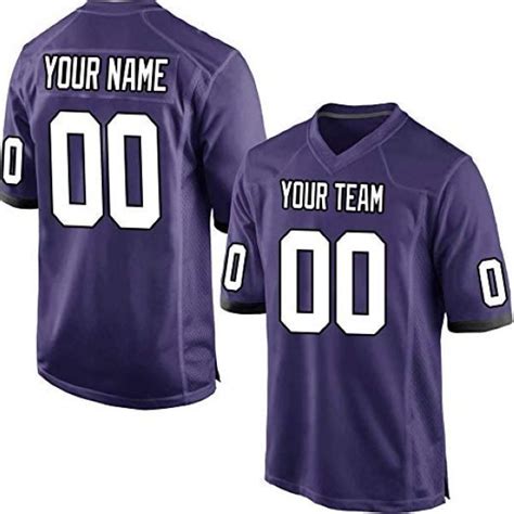 Custom Purple Football Jersey with Black