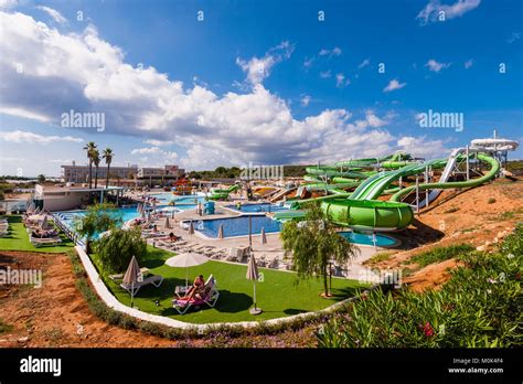 Splash World water park at Hotel Sur Menorca in the small village of ...