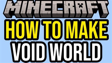 How To Make A Void World In Minecraft Bedrock! (WORKING - NO MODS ...