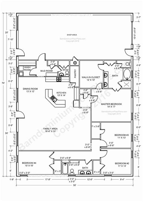 30X50 Metal Building Floor Plans - floorplans.click