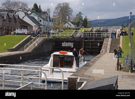 Caledonian Canal Locks at Fort Augustus Loch Ness Inverness Highland ...