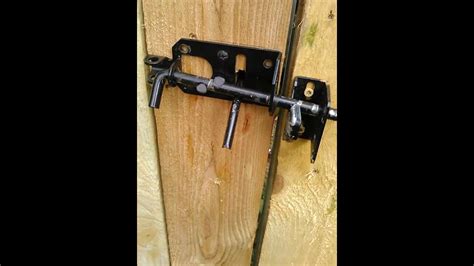 WOODEN GATE LOCK INSTALLATION - YouTube