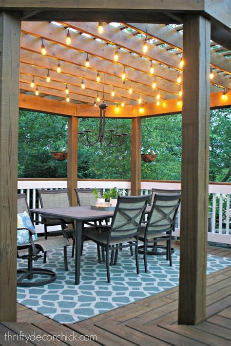 Diy outdoor lighting, Pergola lighting, Outdoor dining room