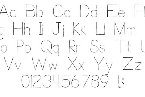 Trace Font for Kids | P. J. Cassel | FontSpace