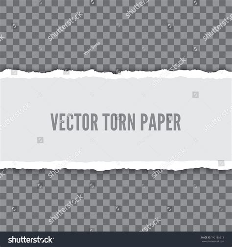 Torn Paper Realistic Vector Banner Isolated Stock Vector (Royalty Free) 742185613 | Shutterstock