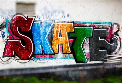 Skate wall graffiti | High-Quality Arts & Entertainment Stock Photos ~ Creative Market