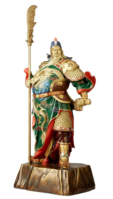 Buy Pure Copper Guan Yu Statue - God of Wealth and Fortune, Feng Shui Decor, Guan Gong Sculpture ...