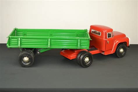 Vintage Large Semi Trailer Truck Toy, USSR, 1990s | Retro Station