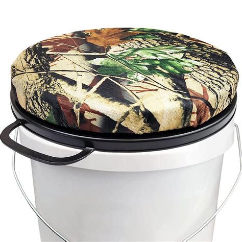 GearHill 5 Gallon Bucket Seat Cushion Padded with Memory Foam 360-Degree Swivel - Walmart.com