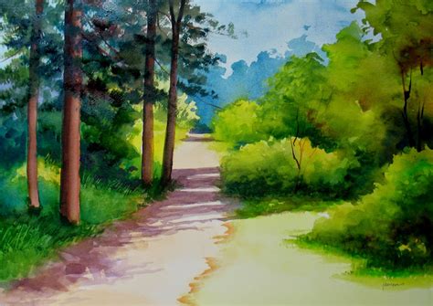 Watercolor Landscape Ideas at PaintingValley.com | Explore collection of Watercolor Landscape Ideas