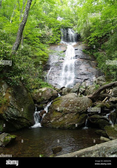 Waterfall,Blue Ridge Mountains Stock Photo - Alamy