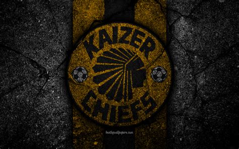 Download wallpapers Kaizer Chiefs FC, 4k, emblem, South African Premier ...