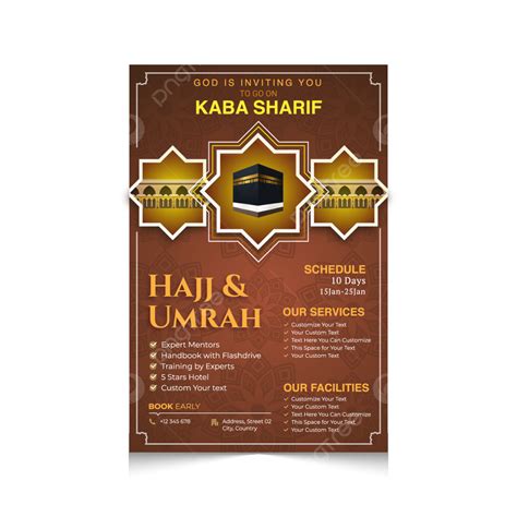 Modern Islamic Hajj Poster And Flyer For Hajj Travel Template Download on Pngtree