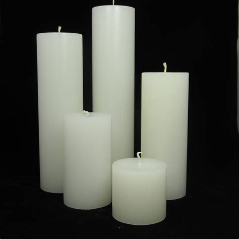 Pillar Candle-72x190mm (Candle on right). Made in NZ - Golden Glow Candles