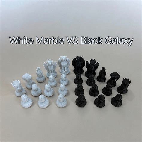 Dragon Chess Set 3D Printed Chess Set Chess Set Themed Chess Set Full ...