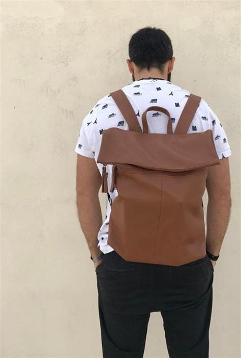 Leather Backpack Men Brown Leather Backpack Leather - Etsy