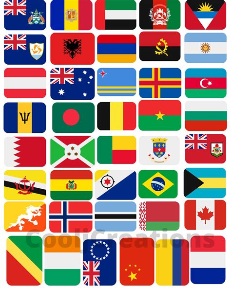 Flags Clip Art Country Flag Images Flag Icons for - Etsy España