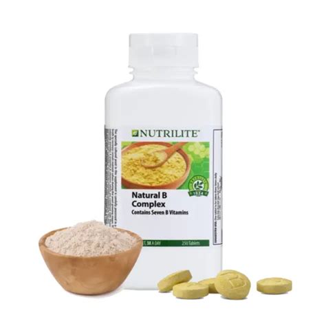 AMWAY NUTRILITE VITAMIN B Complex Natural Contains 7 B Vitamins 250 ...