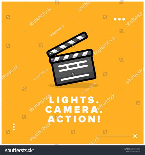 Lights Camera Action Movie Quote Poster Stock Vector (Royalty Free ...