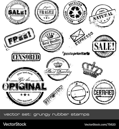 Grunge rubber stamps Royalty Free Vector Image