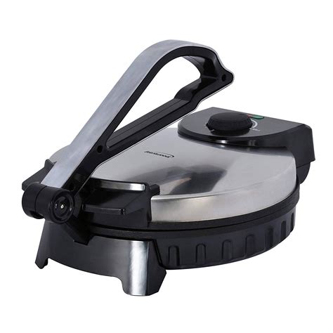 Brentwood TS-128 10-Inch Non-Stick Stainless Steel Electric Tortilla Maker Machine - Walmart.com