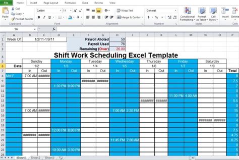 Employee Shift Schedule Generator Excel Template - Excel TMP