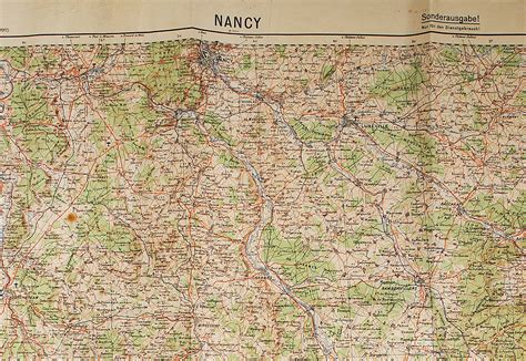 WWII German Map of Nancy France – RJ Militaria