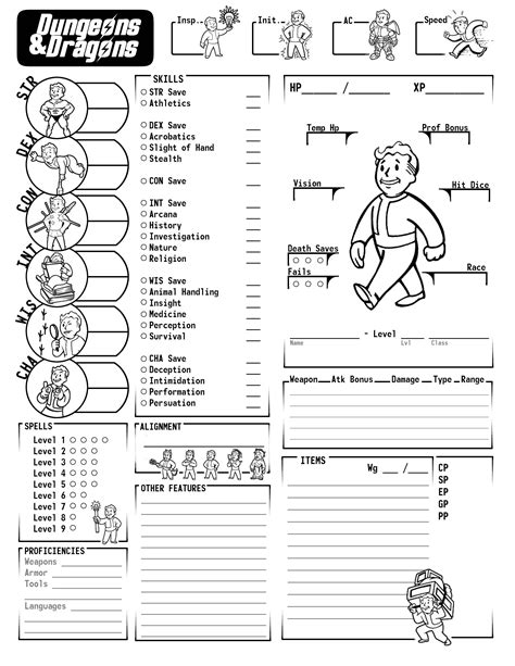 Printable Dnd Character Sheet - Printable Word Searches