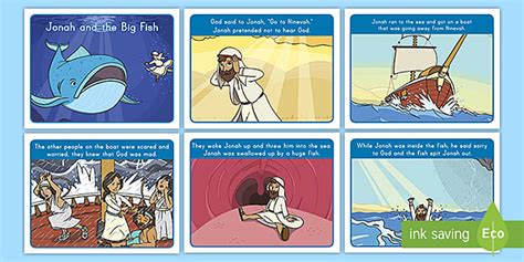 Jonah and the Big Fish Story Cards (Hecho por educadores)