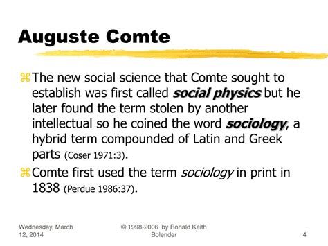 PPT - SOC444 Sociological Theory: Auguste Comte PowerPoint Presentation - ID:429627