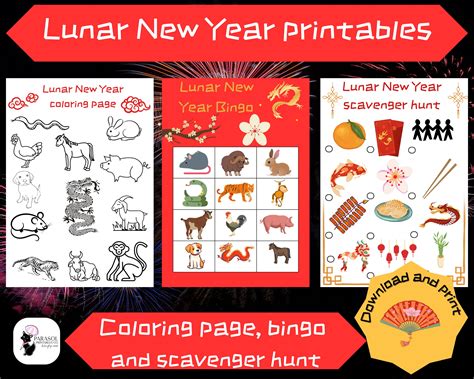 Lunar New Year Printable Bundle - Etsy